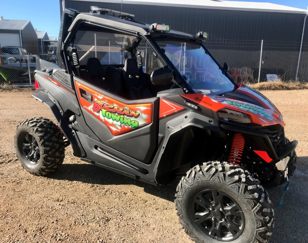 Off-road recovery vehicle transport by Buchan Towing
